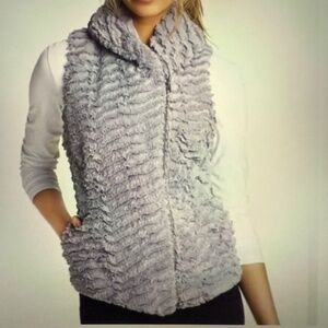 Women’s Patagonia Pelage Faux Fur Vest, Size XL, Gray